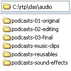 my podcast file system