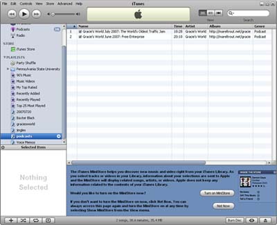 iTunes interface screenshot