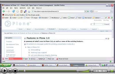 screen shot of chaptered video